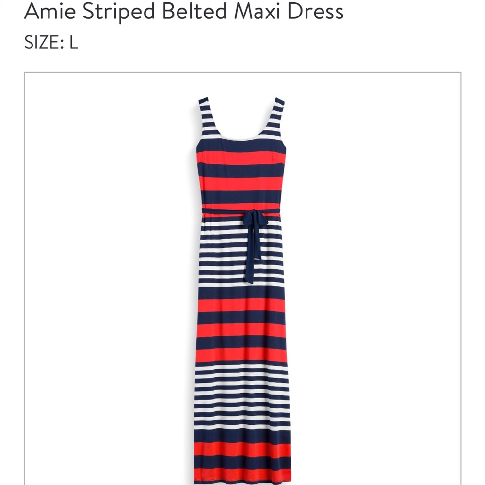 NWT Gilli Striped Belted Maxi Dress